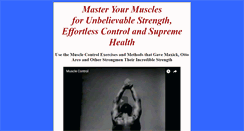 Desktop Screenshot of musclecontrolexercises.com